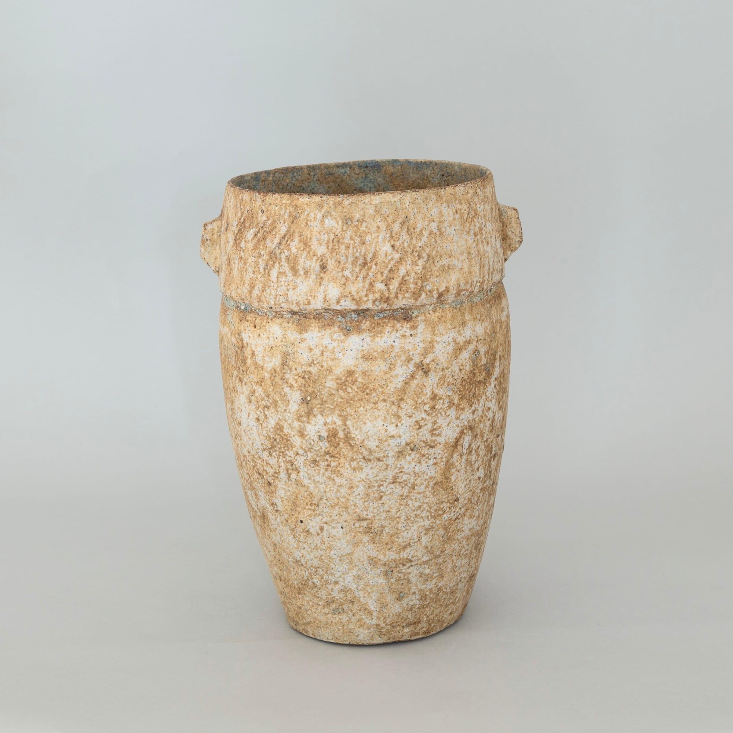 Amphora with Lugs, Stoneware with Dry Glazes by Paul Philp - Art by Unknown