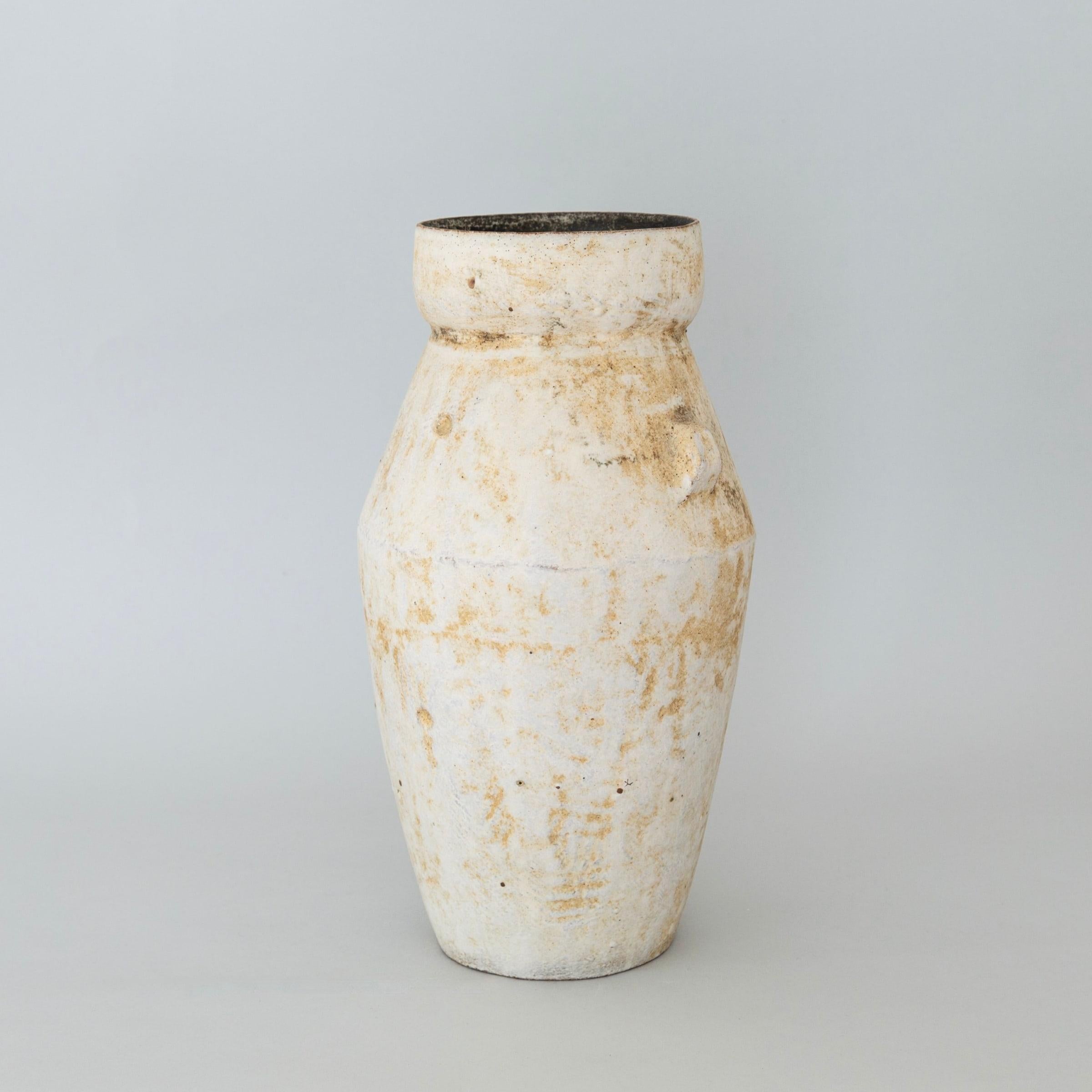 Stoneware Vessel V, Stoneware with Cream and Caramel Glazes by Paul Philp, 2021 For Sale 1
