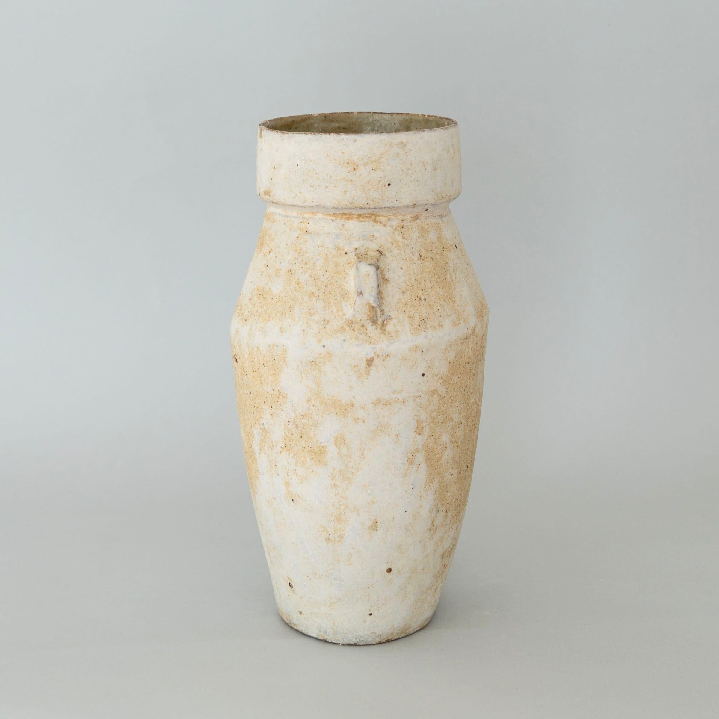 Stoneware Vessel II, Stoneware with Cream and Caramel Glazes by Paul Philp, 2021 For Sale 1