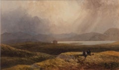 Framed 19th Century Watercolour - Castle at Loch Etive, Argyllshire