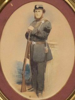 Framed Mid 19th Century Watercolour - Portrait of John Cornwall