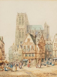 Henry Schafer (1854-1915) - Early 20th Century Watercolour, Abbeville, Normandy