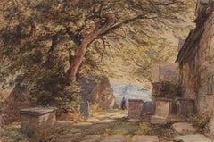 William Collingwood Smith (1815-1887) - 19th Century Watercolour, The Graveyard