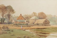 William Edwards Croxford (1852-1926) - Framed Watercolour, Trevemper, Newquay
