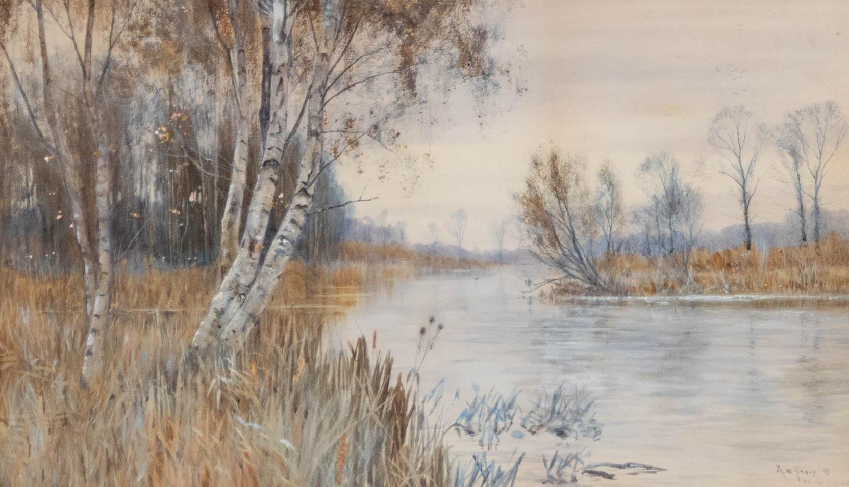 Robert Winchester Fraser (1848-1906) - Gerahmtes Aquarell, On the Kennel im Angebot 1