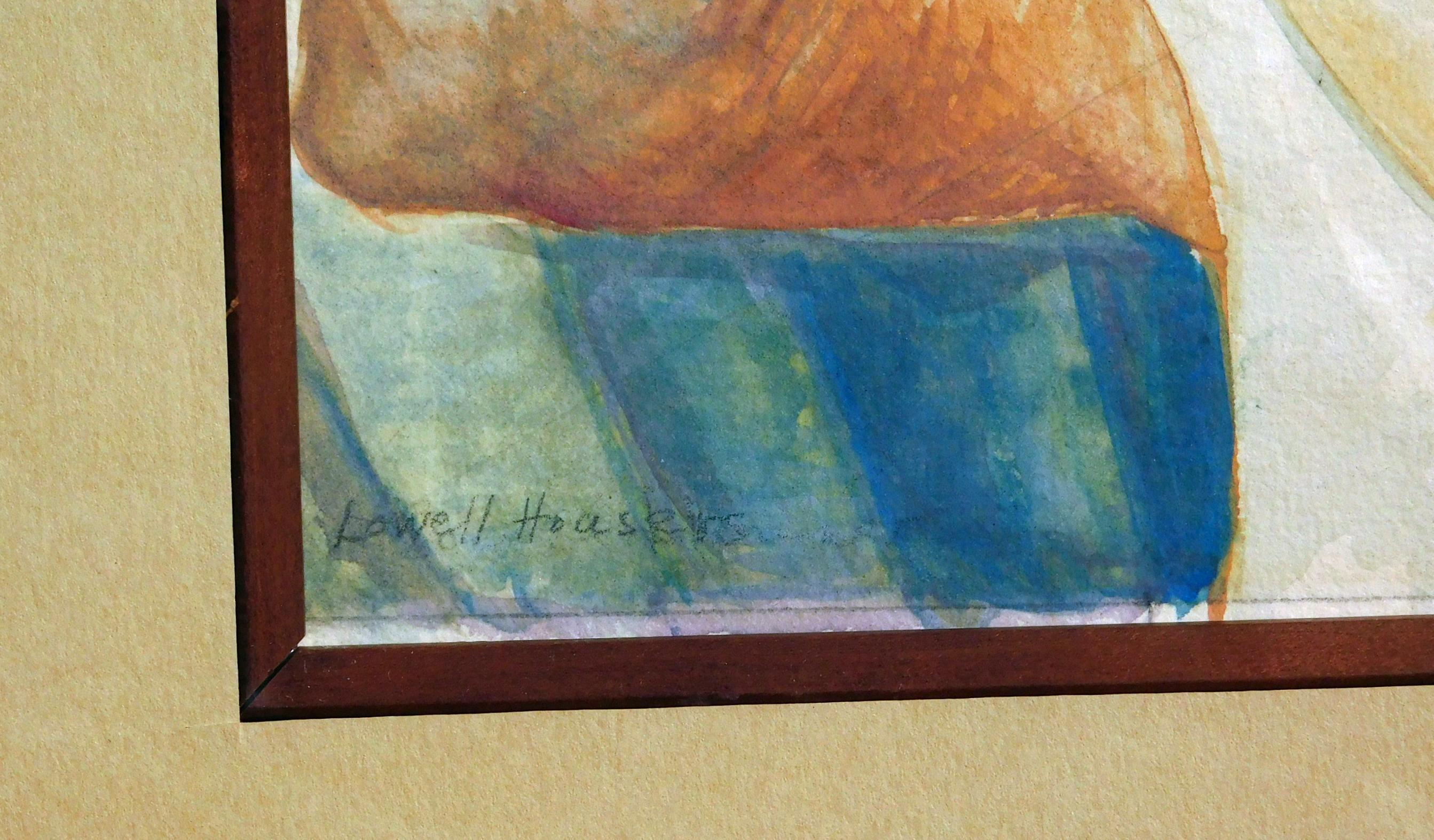 Lowell Houser Watercolor, circa 1940's, Cuban Promenade For Sale 2