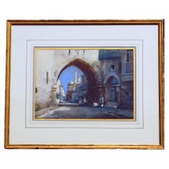 Noel Leaver Original Watercolor, circa 1920's, Orientalist Subject