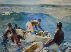 John Whorf Aquarell - Morgen, Barbados