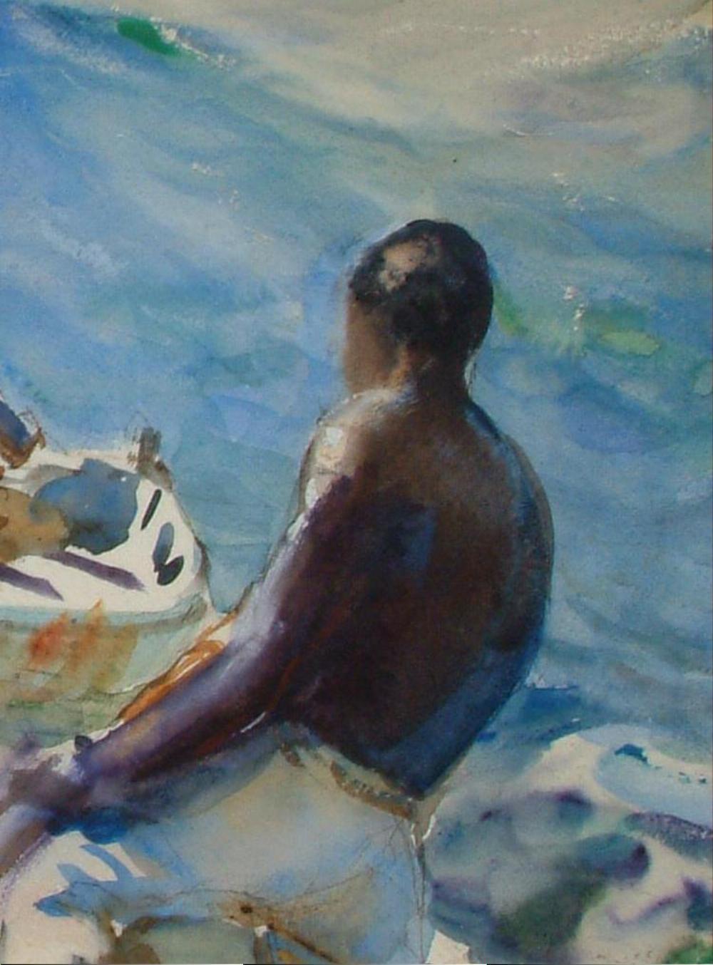 Acuarela de John Whorf - Mañana, Barbados en venta 4