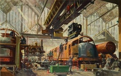 Terence Cuneo Poster British Railways, litografia originale d'epoca, 1957-1958