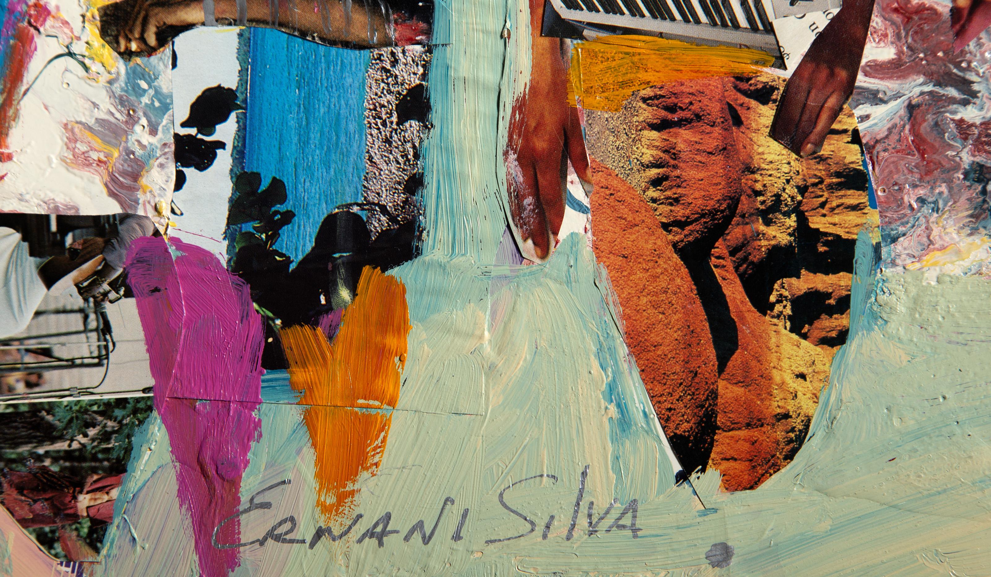 5 Figure, Pittura acrilica d'arte popolare di Ernani Silva in vendita 3