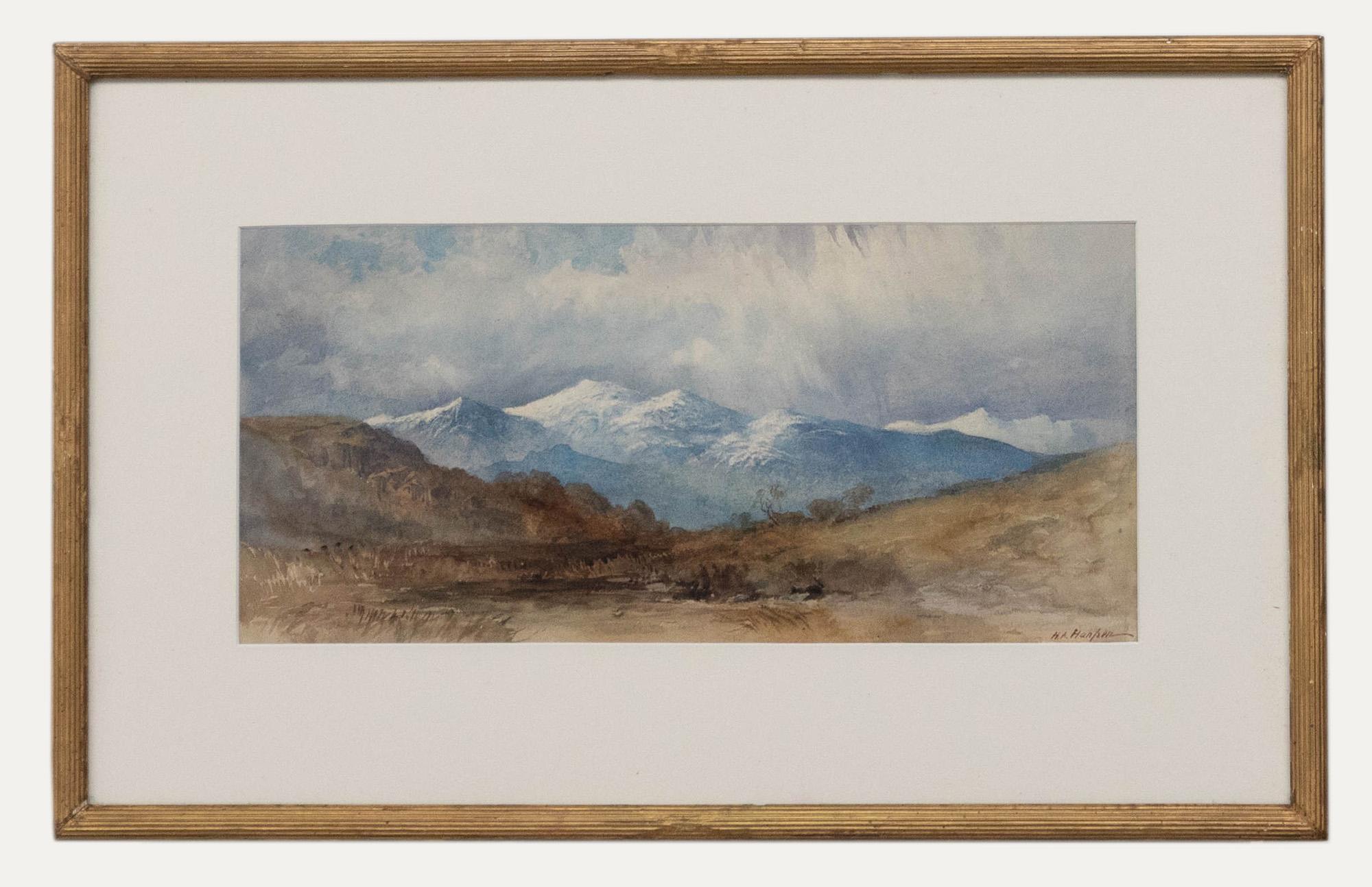 Unknown Landscape Art - H. A. Hanpen - Framed Early 20th Century Watercolour, White Mountains