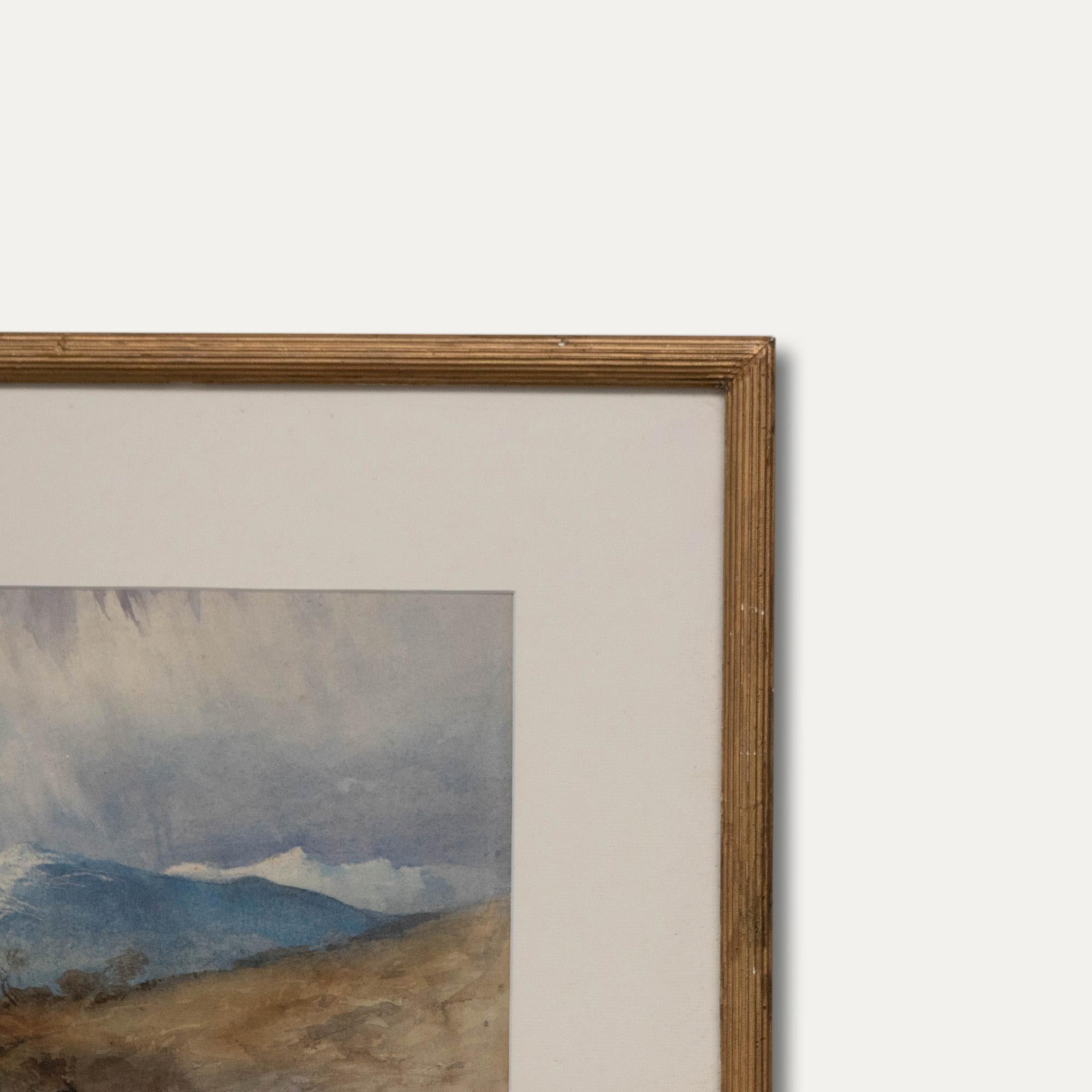 H. A. Hanpen - Framed Early 20th Century Watercolour, White Mountains For Sale 1