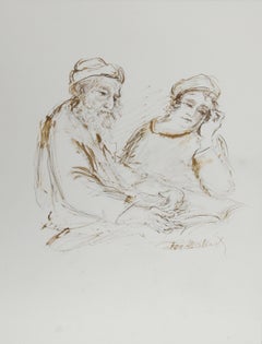 Couple - VI, Moderne Tinte auf Papier von Ira Moskowitz