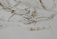 Couple - VI, Modern Ink on Paper by Ira Moskowitz