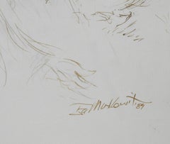Matrimonio - I, Folk Art Ink on Paper di Ira Moskowitz