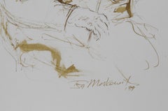 Fiddler - I, Modern Ink on Paper by Ira Moskowitz