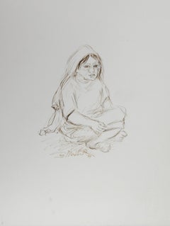 Child - I, encre moderne sur papier d'Ira Moskowitz
