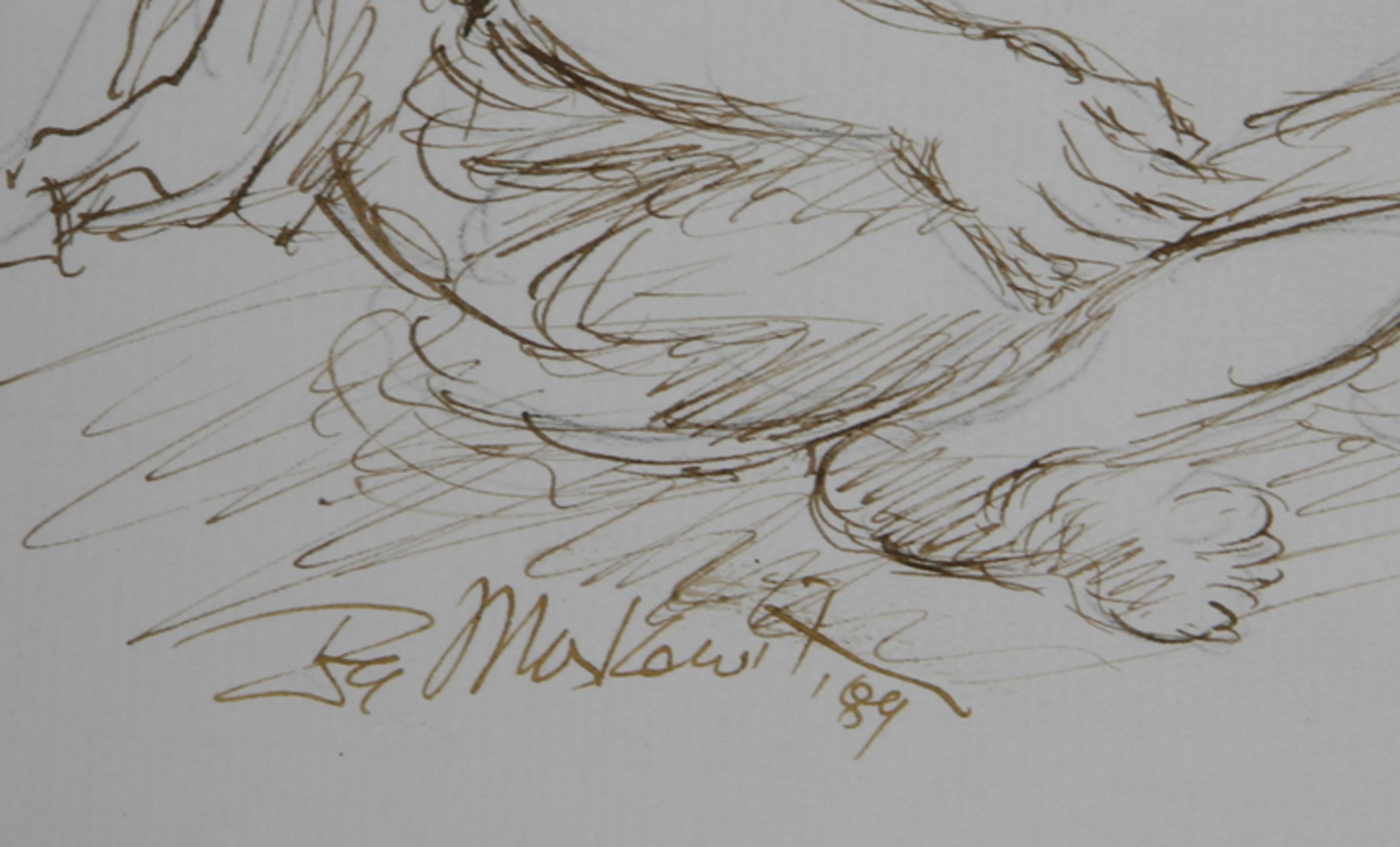 Child - I, Modern Ink on Paper by Ira Moskowitz For Sale 1