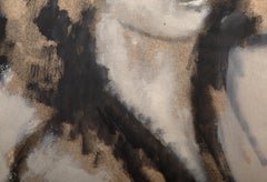 Woman with Flower, gouache moderne sur papier vergé de Peter Paone