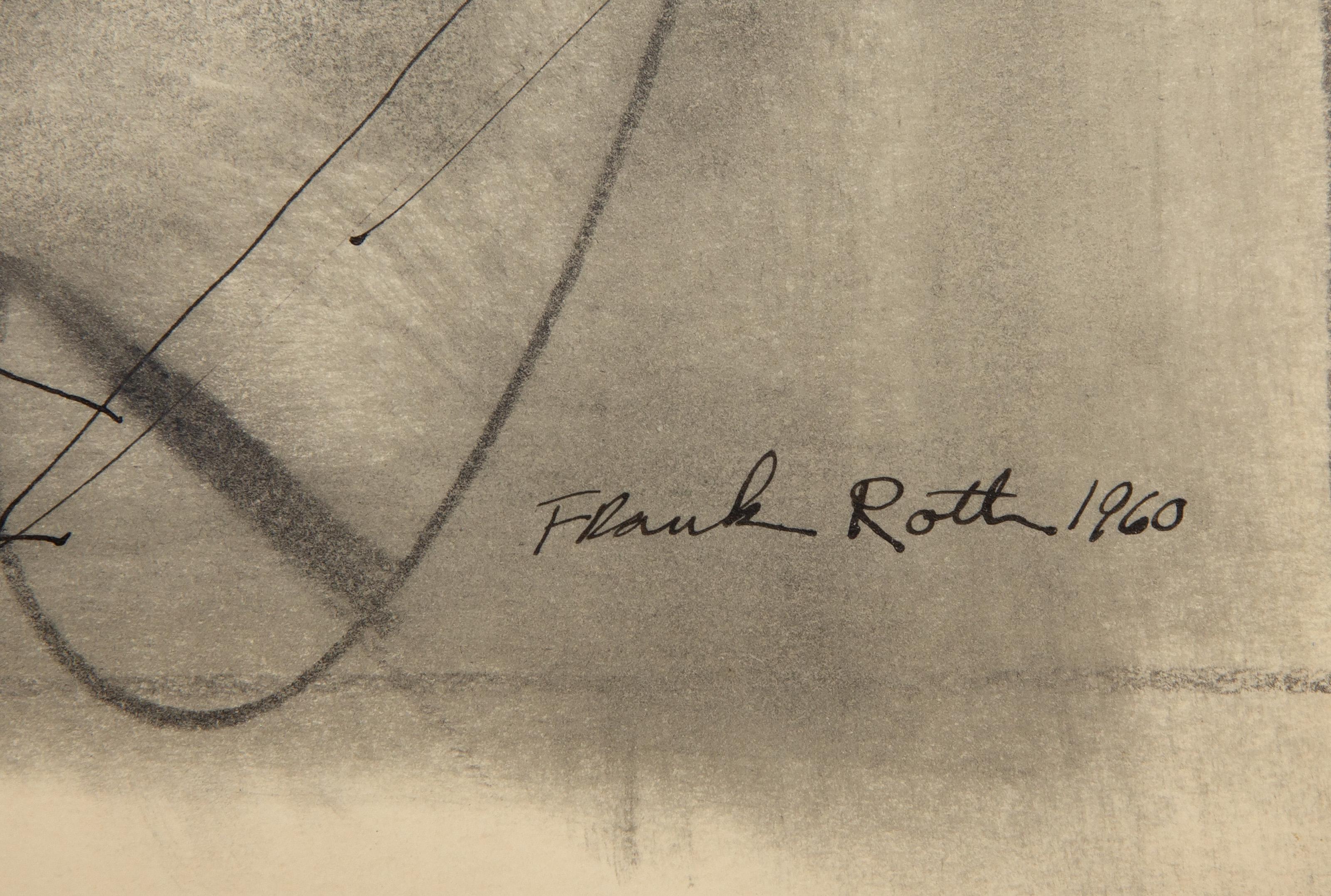 Ohne Titel IV, Abstrakt-expressionistisches Graphit und Tinte auf Papier von Frank Roth im Angebot 1