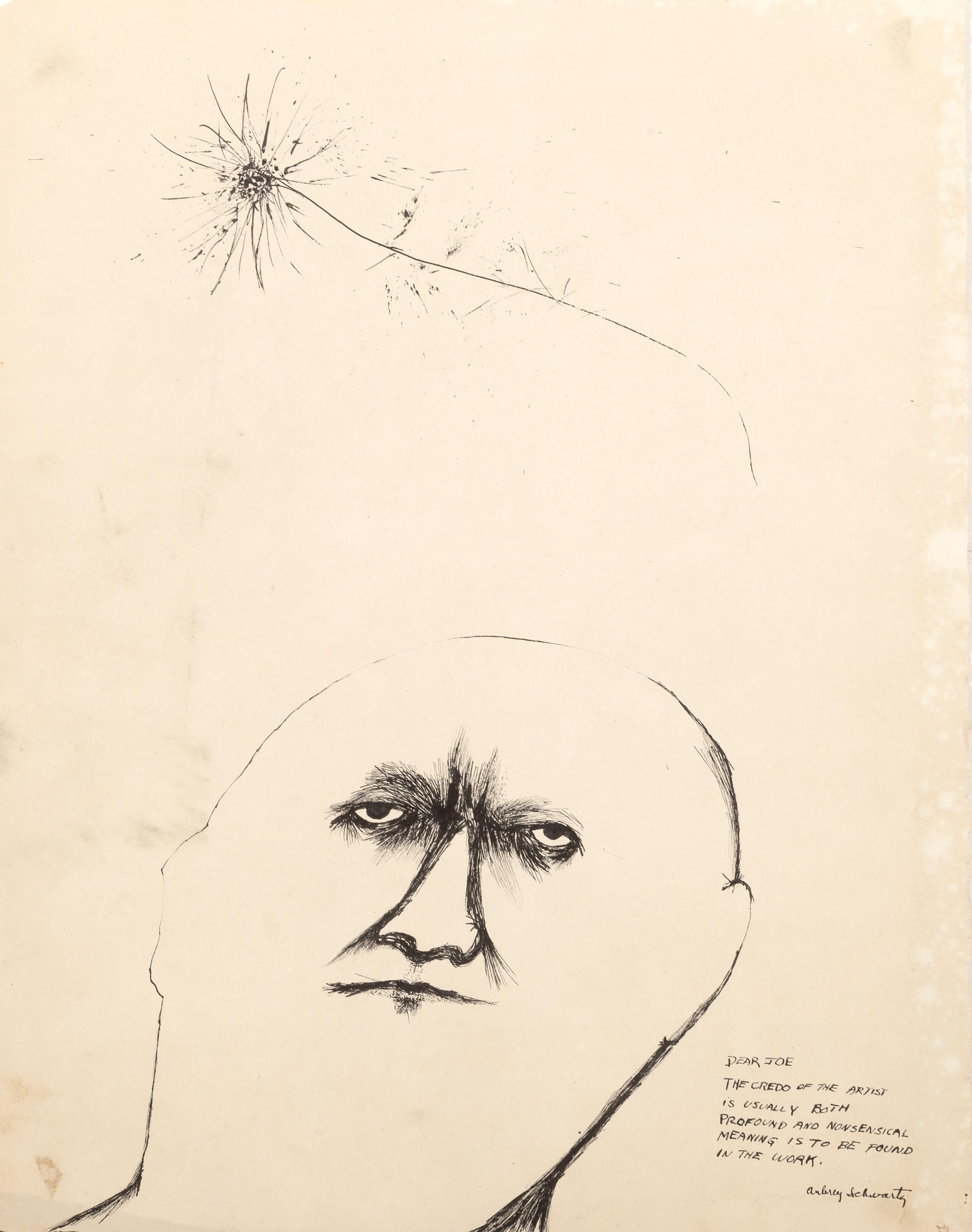 Credo, Tinta surrealista sobre papel a bolígrafo de Aubrey Schwartz