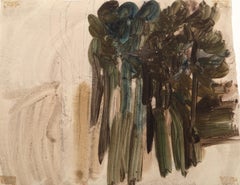 Trees, Abstrakt-expressionistische Gouache auf Papier von Robert Andrew Parker