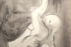 Mother & Child, Modern Gouache and Graphite on Paper by Sidney Simon
