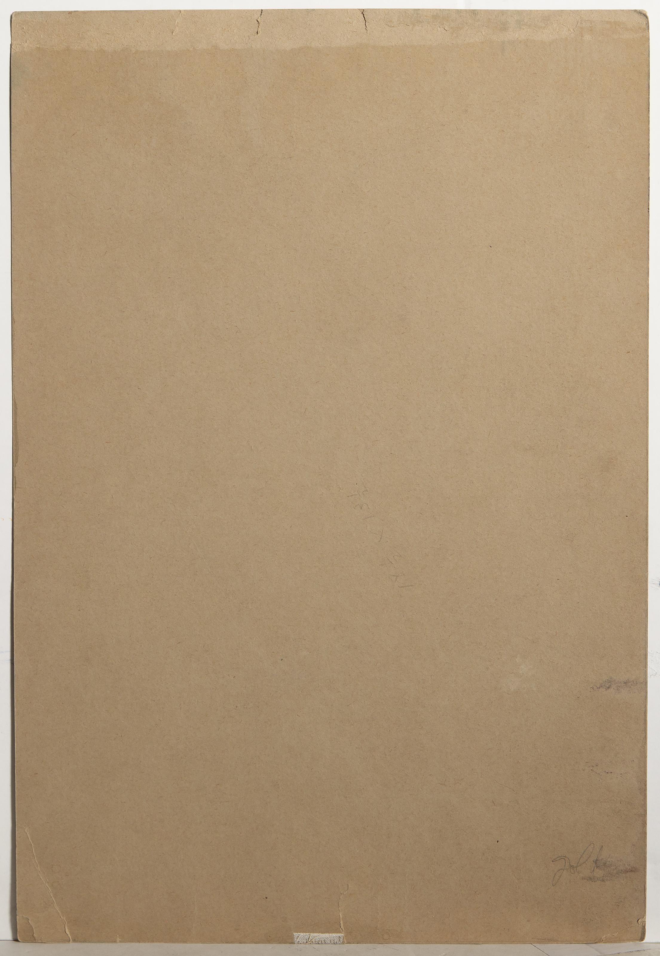 Donna che riposa, acquerello moderno, acrilico e grafite su carta di Sidney Simon in vendita 3