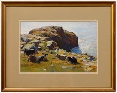 Paul Hedley (b.1947) - 20th Century Gouache, Clifftop