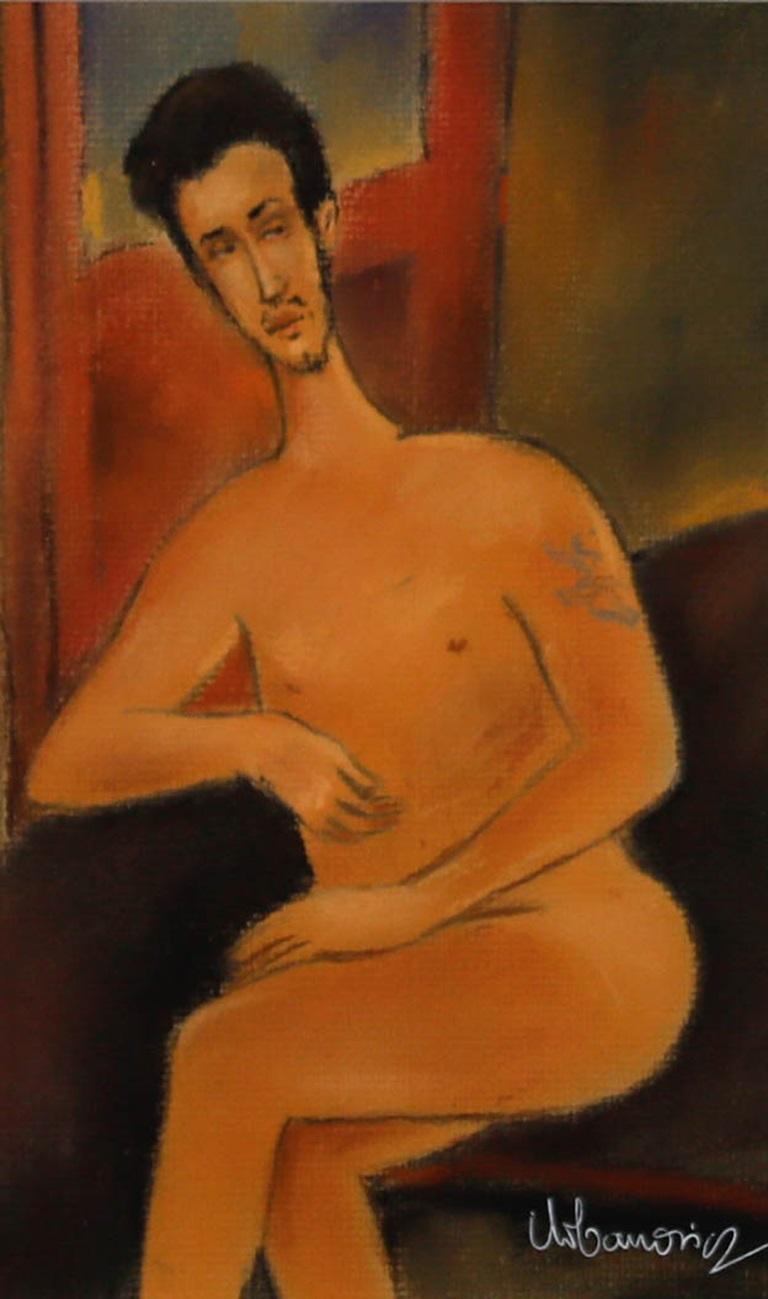 Urbanovicz - Pastello del XX secolo, Nudo maschile - Art di Unknown