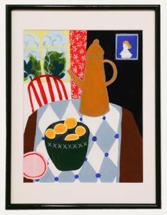 Sian Roberts - Framed Contemporary Gouache, Tea Time