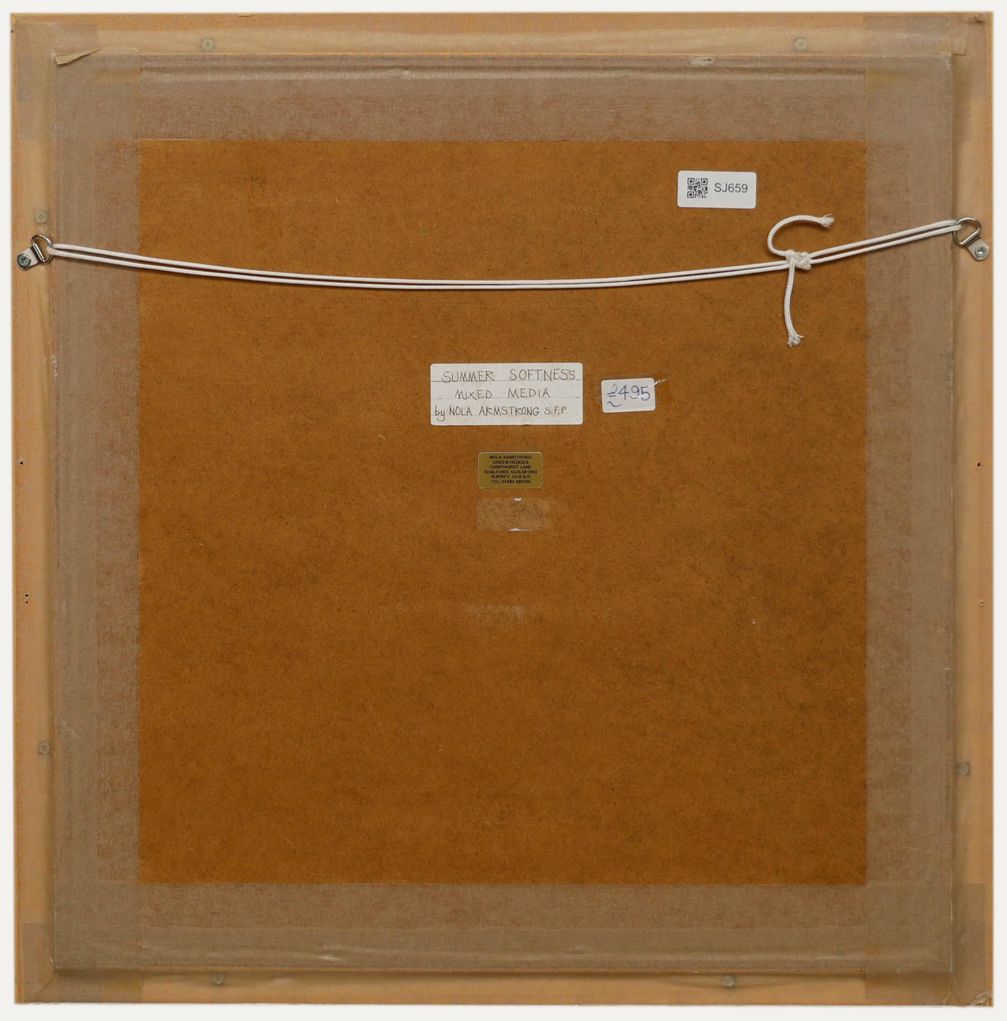 Nola Armstrong – Aquarell des 20. Jahrhunderts, Mohnblumen (Beige), Still-Life, von Unknown