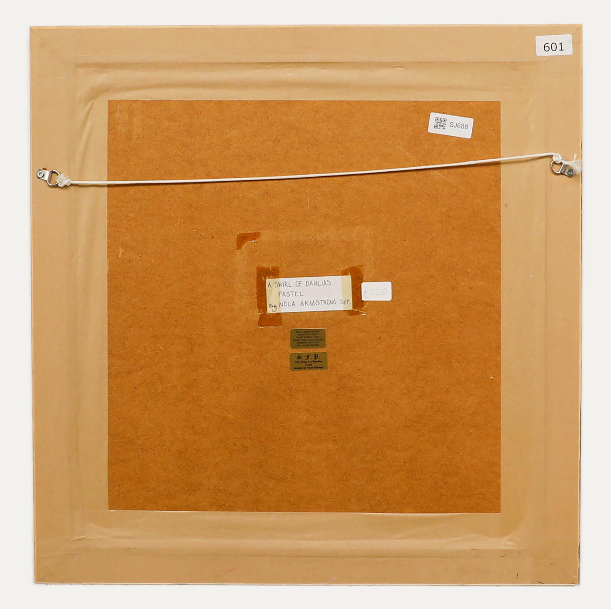 Nola Armstrong - Pastello del XX secolo, Un turbine di dalie - Still-Life Beige di Unknown