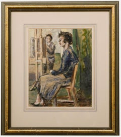 Willie Drecker - 1923 Gouache, Femme Parisienne