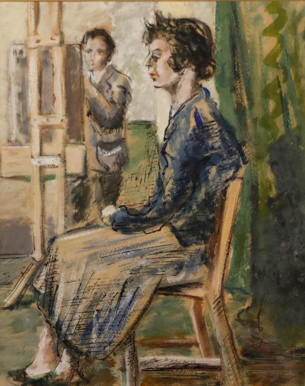 Willie Drecker - 1923 Gouache, Femme Parisienne - Art by Unknown