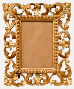 Florentine  19th Century Picture Frame - Ornate Pierced Foliate Mouldings