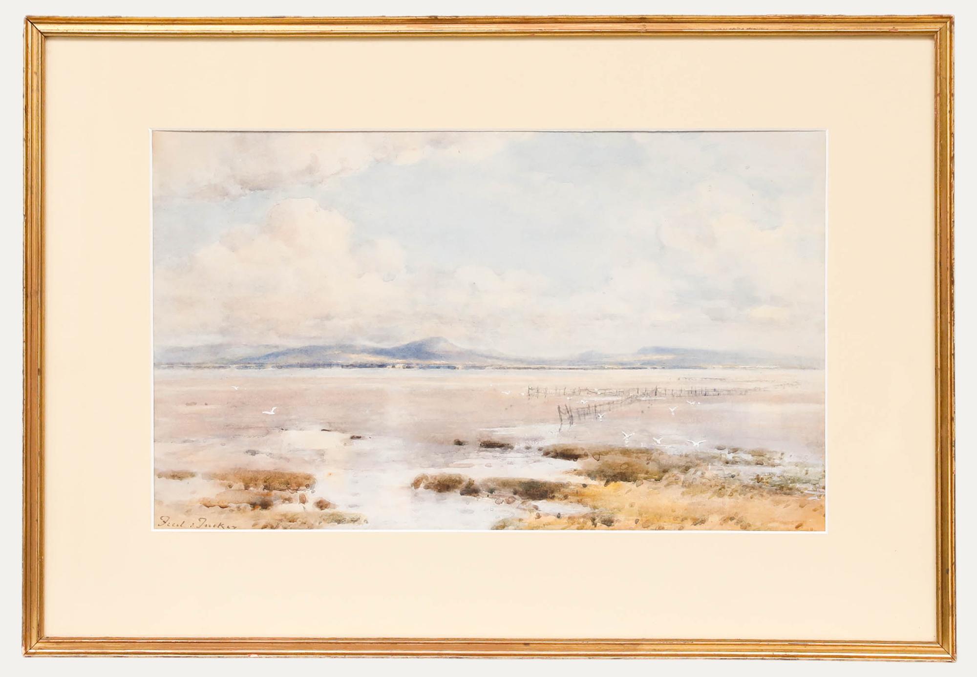 Frederick Tucker (1860-1935), aquarelle, Les collines de Cumberland
