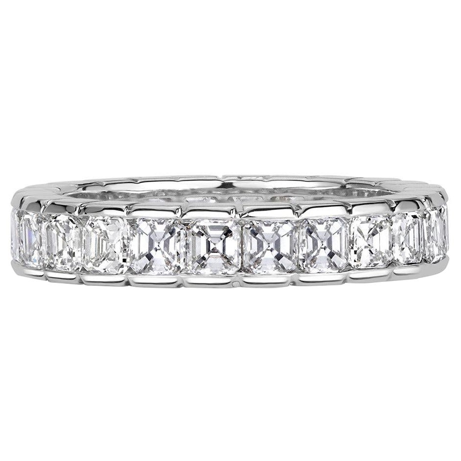 3.20ct Asscher Cut Diamond Eternity Band in Platinum