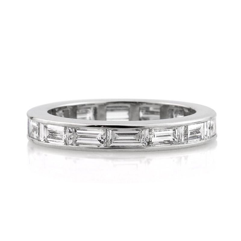3.20ct Baguette Cut Diamond Eternity Band in Platinum