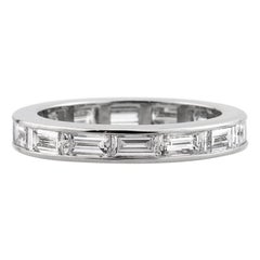 3.20ct Baguette Cut Diamond Eternity Band in Platinum