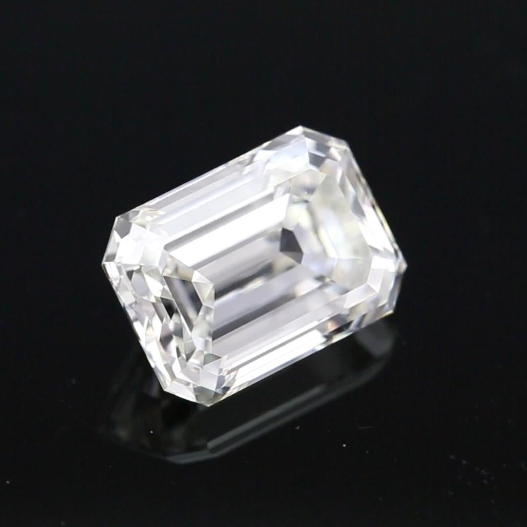 Diamante natural talla esmeralda de 3,20ct - Certificado GIA Corte esmeralda en venta