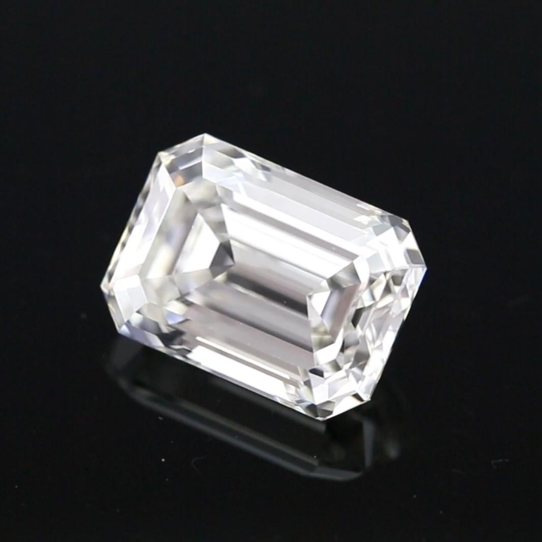 Femenino o masculino Diamante natural talla esmeralda de 3,20ct - Certificado GIA en venta