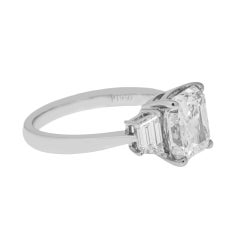 3.21 Carat Cushion Diamond Ring Brilliant White 18K Gold A Classic Statement