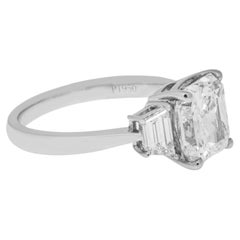3.21 Carat Cushion Diamond Ring Brilliant White 18K Gold A Classic Statement