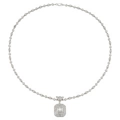 3.21 Carat Diamond Pendant Necklace
