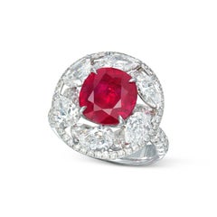 3,21 Karat Oval Statement Rubin Rot 14K Gold Modern Nobility Sammler-Grad