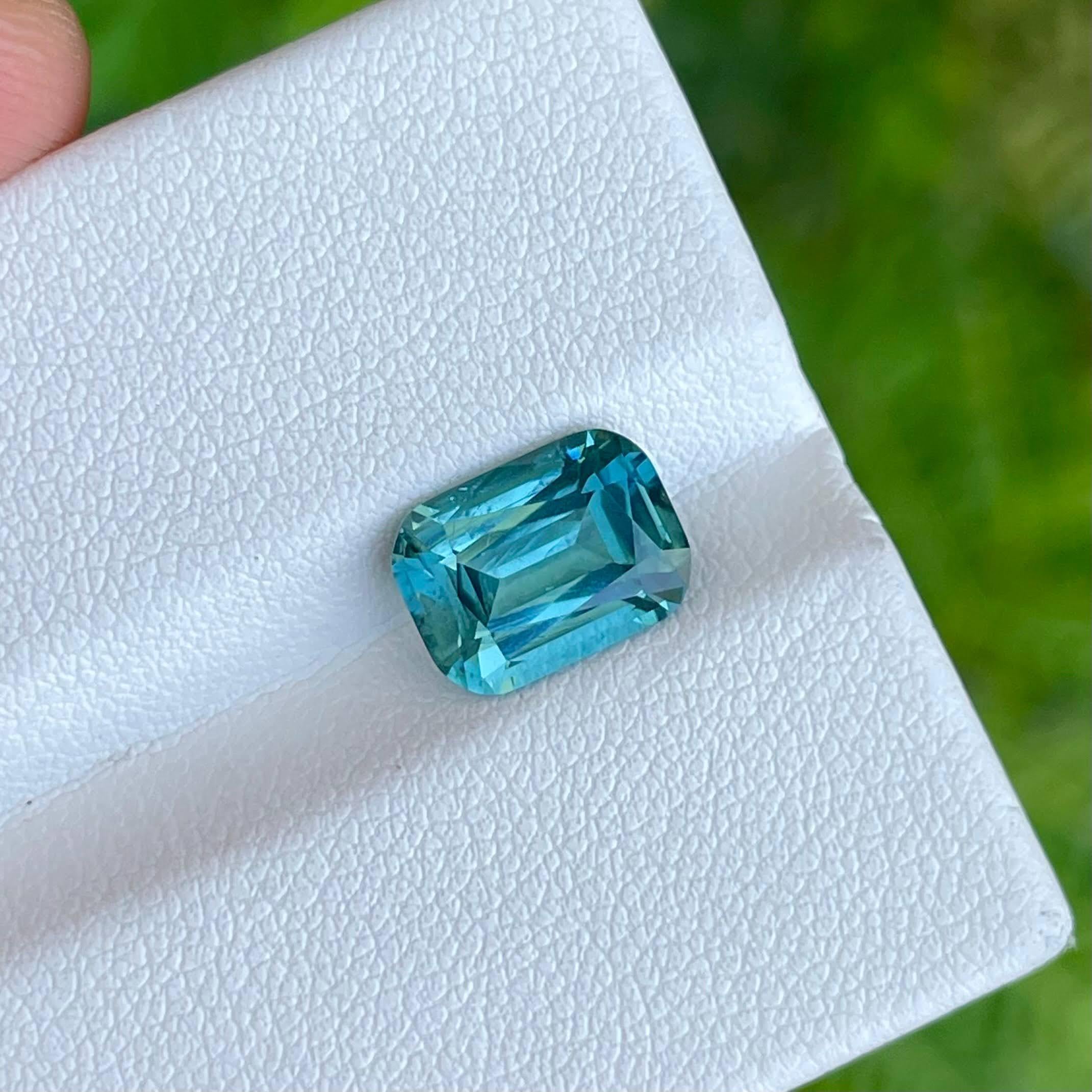 Weight 3.21 carats 
Dim 10.2x7.5x5.4 mm
Treatment None
Origin Afghanistan
Clarity VVS
Shape Cushion
Cut Step Cushion




The 3.21 carats Blue Tourmaline Stone is a captivating and exquisite gemstone, renowned for its striking beauty and unique