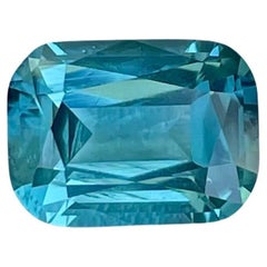 3.21 Carats Loose Blue Tourmaline Stone Cushion Cut Natural Afghan Gemstone (pierre précieuse afghane)