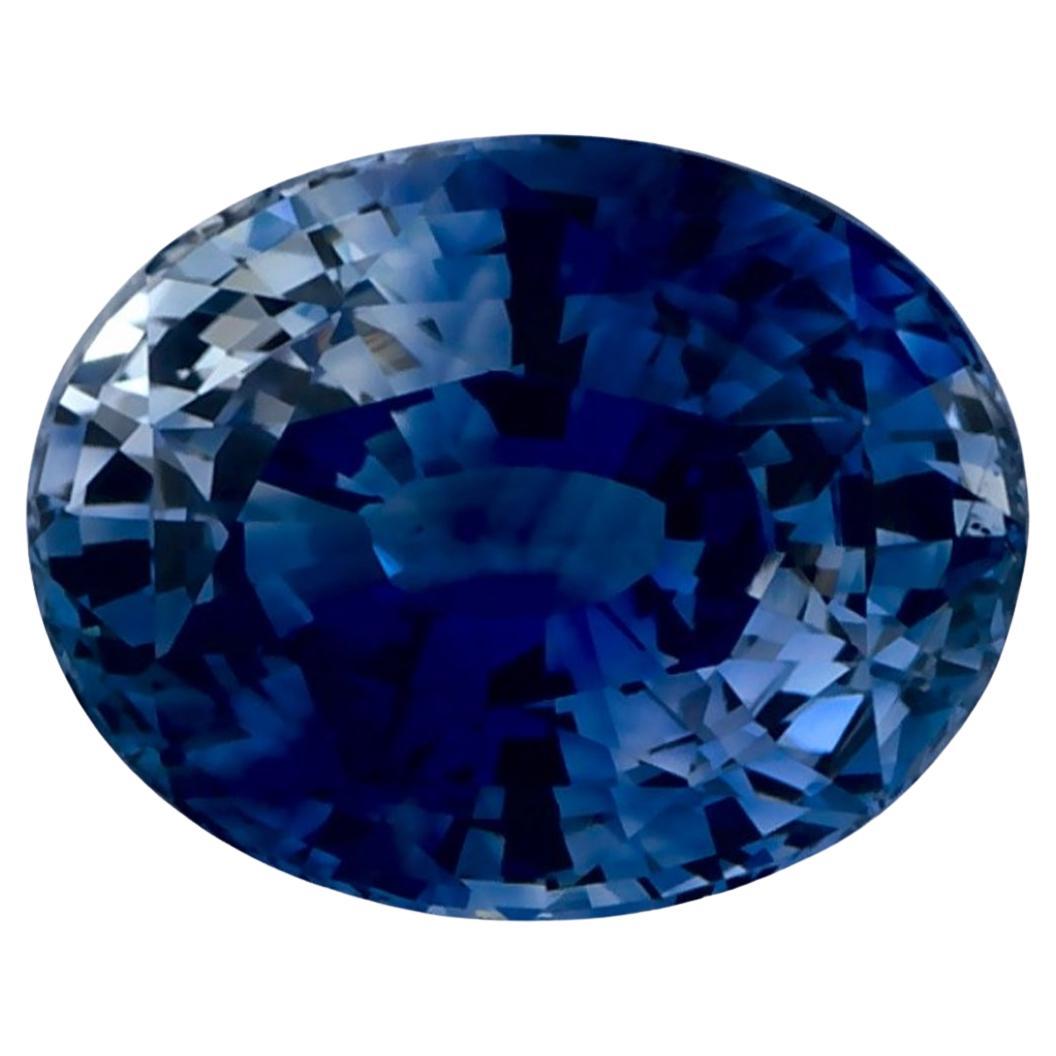 3.21 Ct Blue Sapphire Oval Loose Gemstone